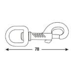 MOSQUETON LLAVERO NIQUELADO 78 - Imagen 4