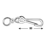 MOSQUETON SIMPLEX NIQUELADO 80 M - Imagen 3