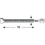 TUERCAS CILÍNDRICA RANURA 4X10 - Imagen 4