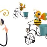 MACETERO BICI ABEJA AZUL