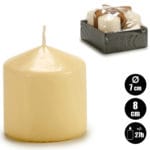 VELA TACO CREMA 7X7X8 CM