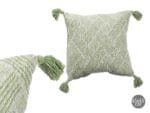 COJIN JACQUARD ONDAS VERDE 45X45 - Imagen 2