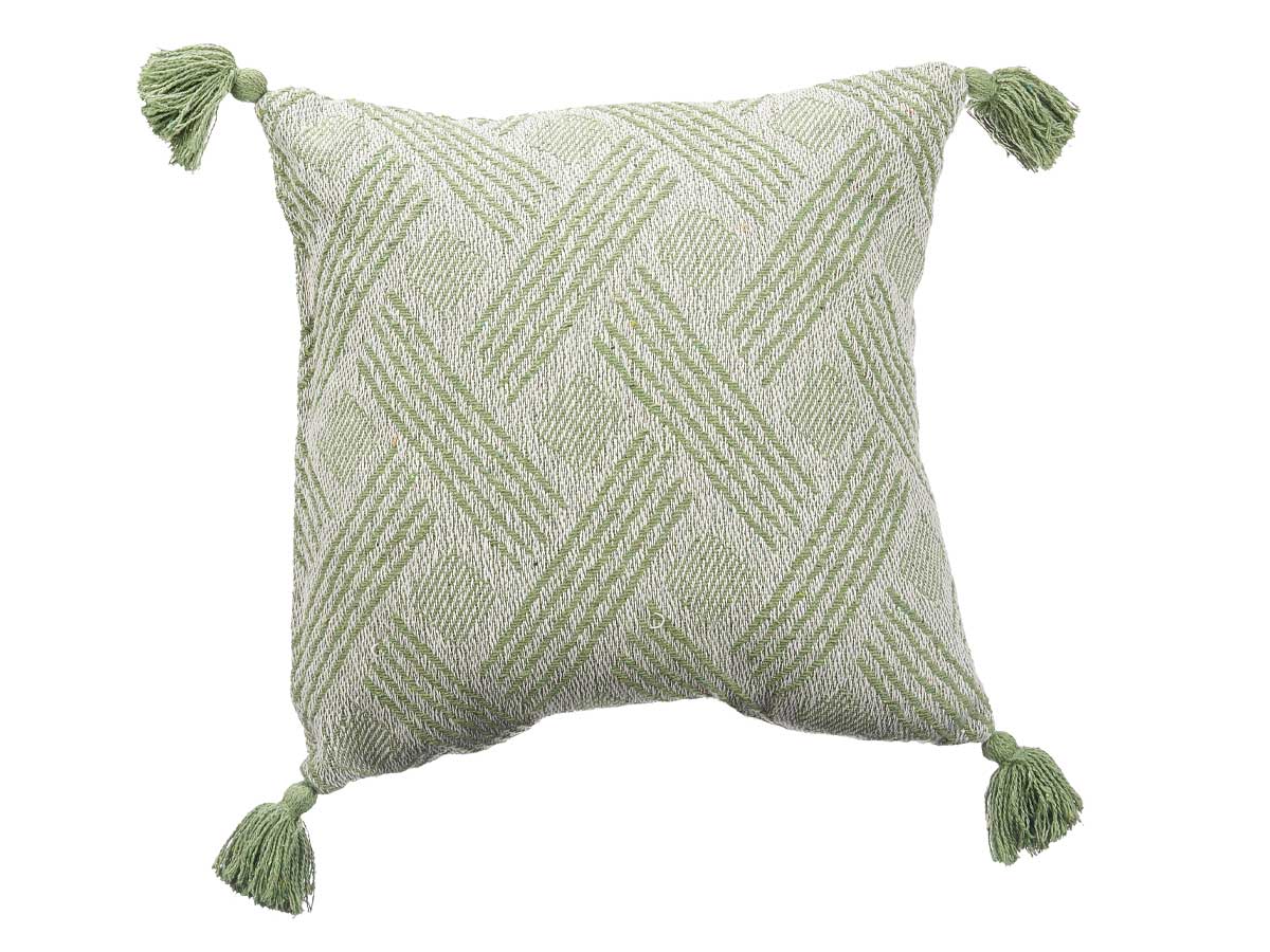 Cojin jacquard verde 45x45 cm surt 22 COJIN JACQUARD ONDAS VERDE 45X45 - Imagen 1