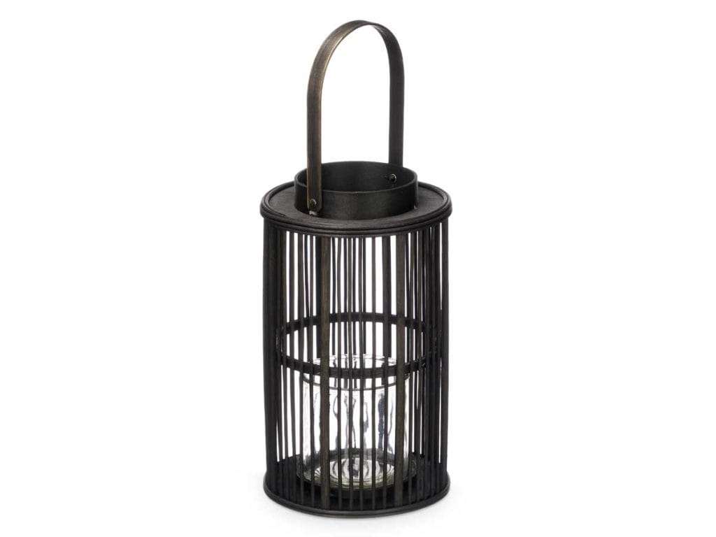 Farol bambu negro vela grd2