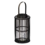 FAROL BAMBU NEGRO 20X20X52 CM