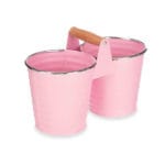 MACETERO DOBLE ROSA 11X22X15