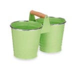 MACETERO DOBLE VERDE 11X22X15