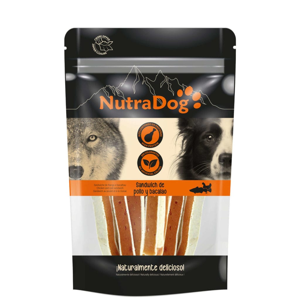 ntd1041 snack sandwich de pollo y bacalao nutradog general 14633