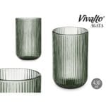 VASO ALTO VERDE MUSGO RAYAS 430