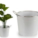 CUBO BLANCO FILO PLATA 23X30X19