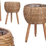 MACETERO OSCURO C/ PATAS 36 CM