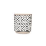 MACETA CEMENTO CRUCES NEGRAS