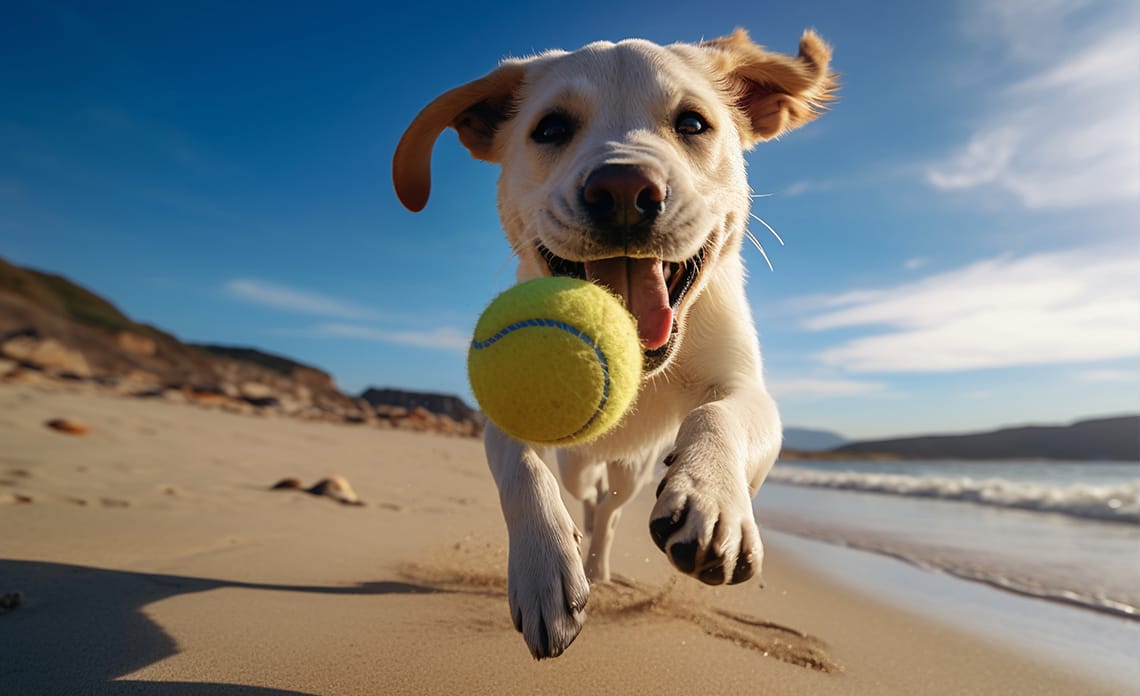 blog perros juguetes playa