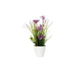 MACETA ENVEJECIDA FLOR LILA
