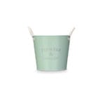 MACETERO ASA BL. VERDE 23 CM