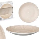 VAJILLA 30 PIEZAS GRABADO GRIS