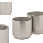 MACETA PLATEADA METAL 18X18X16,5