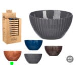 BOL NARANJA RAYAS 13 CM 535 ML.