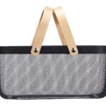 CESTA MALLA 2 ASAS RECT. NEGRA