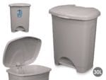 PAPELERA PEDAL GRIS 30 L. - Imagen 2