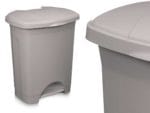 PAPELERA PEDAL GRIS 30 L. - Imagen 3
