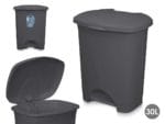 PAPELERA PEDAL ANTRACITA 30 L. - Imagen 2