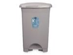 PAPELERA PEDAL GRIS 50 L.