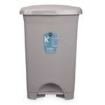 PAPELERA PEDAL GRIS 50 L.
