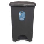 PAPELERA PEDAL ANTRACITA 50 L.