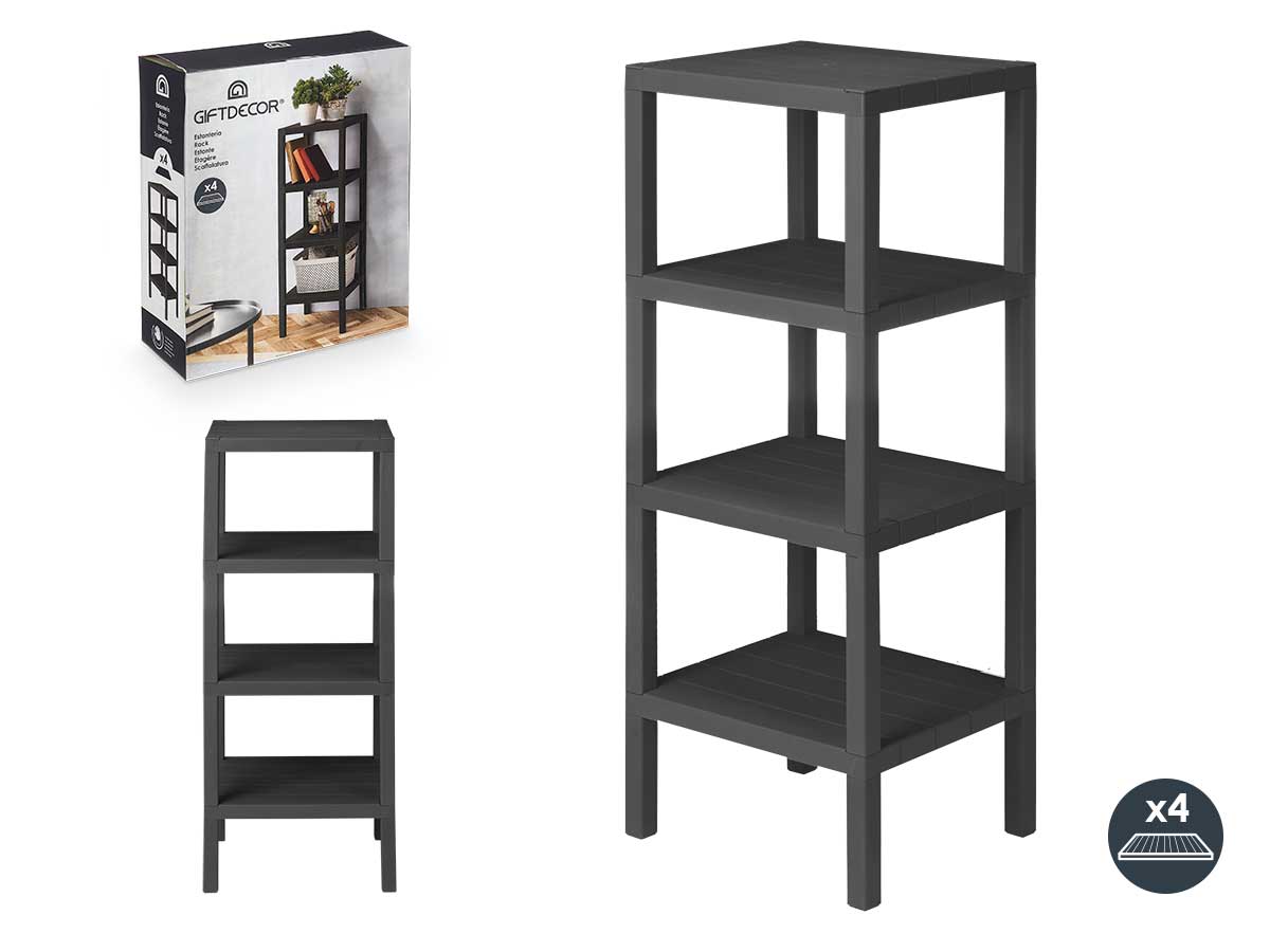 94995 ESTANTERIA PLASTICO 4 BALDAS - Imagen 1