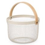 CESTA REDONDA ASA CREMA 31 CM