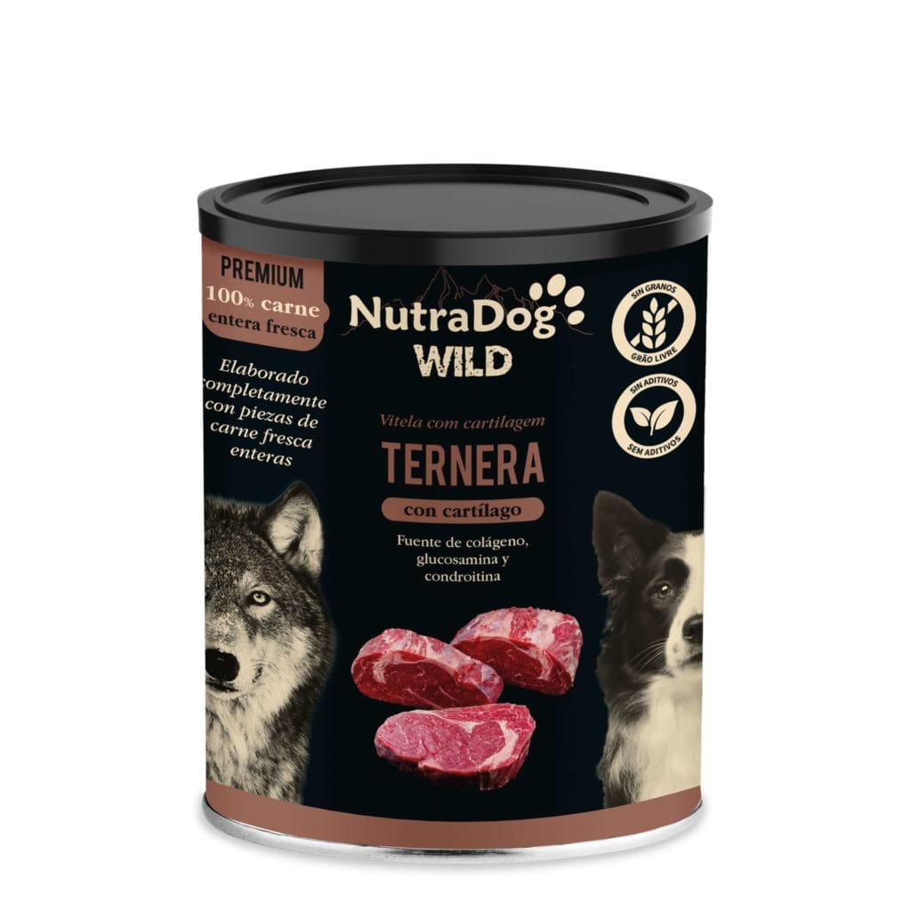 ntdh14 lata de ternera con cartilago para perros nutradog wild premium 400 g general 15323