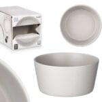 PLATO HONDO LISO GRIS 15 CM