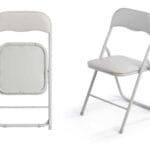 SILLA PLEGABLE PVC GRIS 45X88X6