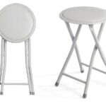 TABURETE PLEGABLE PVC GRIS