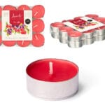 SET 24 TEA LIGHT 4 H FRUTOS ROJO