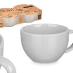 SET 4 TAZONES GRIS 480 ML.