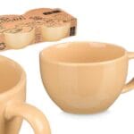 SET 4 TAZONES BEIGE 480 ML.