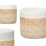 MACETA CEMENTO BLANCO RATAN 12 C