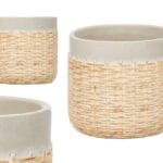 MACETA CEMENTO GRIS RATAN 16 CM