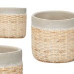 MACETA CEMENTO GRIS RATAN 12 CM