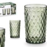 VASO DIAMANTE VERDE 370 ML.