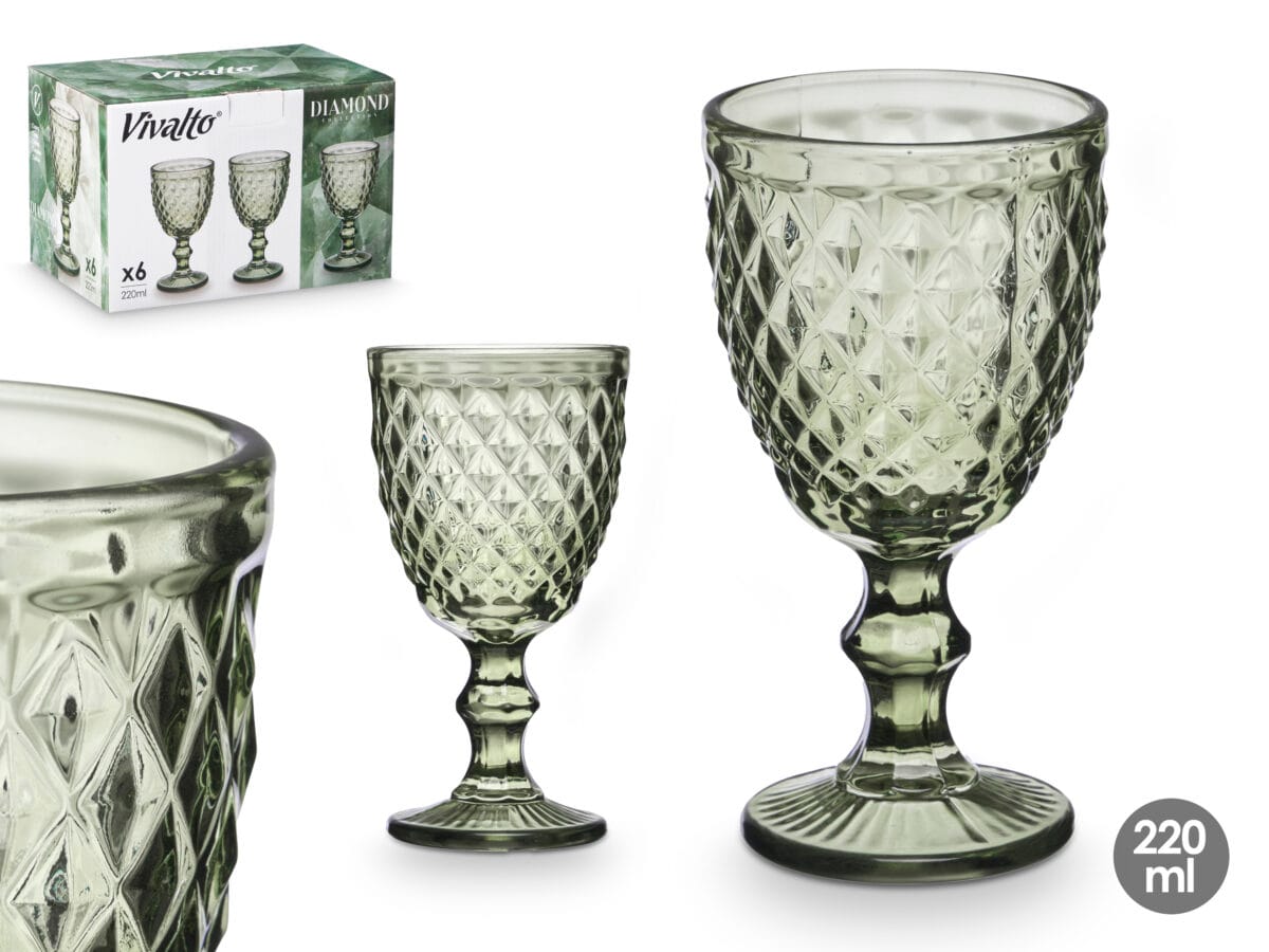 COPA DIAMANTE VERDE 220 ML. - Imagen 4