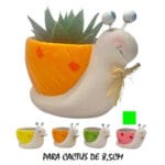 MACETA CARACOL ROSA 17X10 CM