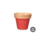 MACETA ROJO MARRON 16 CM