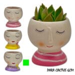 MACETA CARA MORADA CACTUS 6 CM