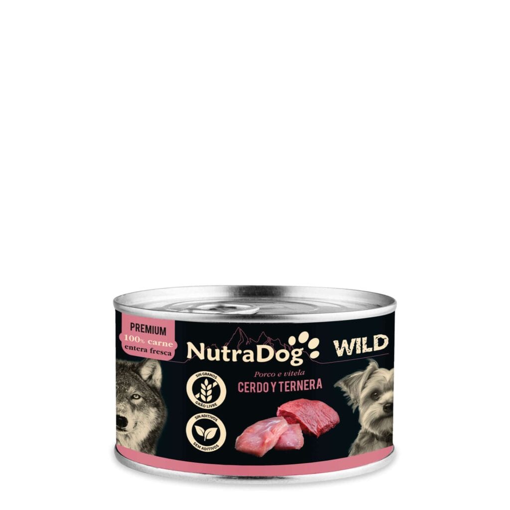 NTDH11 lata de cerdo y ternera para perros nutradog wild premium general 15317