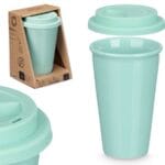 VASO TAPA SILICONA MENTA 360 ML.