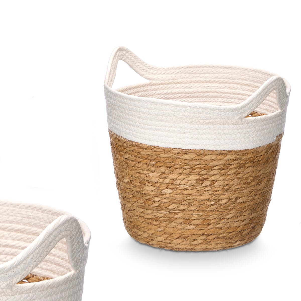 CESTO ASAS REDONDO BL 33X28 - Imagen 2