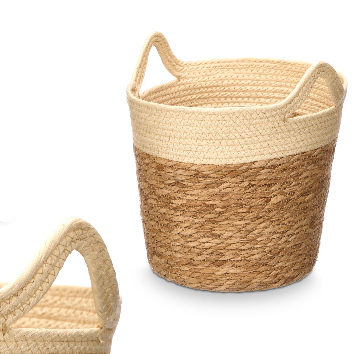 CESTO ASAS REDONDO NATURAL 33X28 - Imagen 2